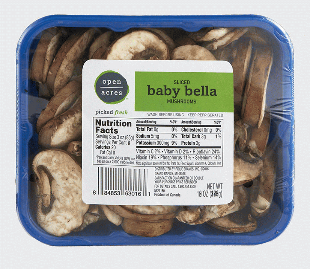 Open Acres  sliced baby bella mushrooms Full-Size Picture